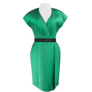 Green Satin Dress By Sachin& Babi